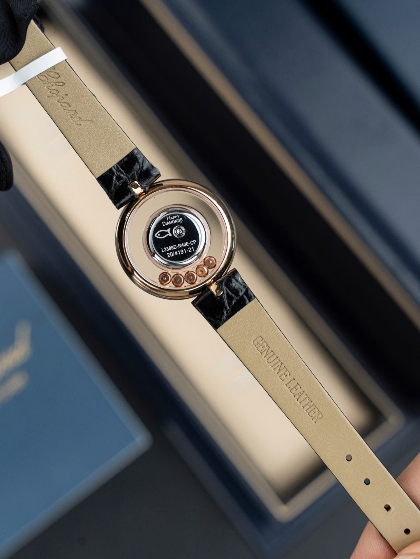 Chopard Happy 203857 Watch Full Moissanite Diamonds + 18K Gold Wrapped 36mm - Image 8