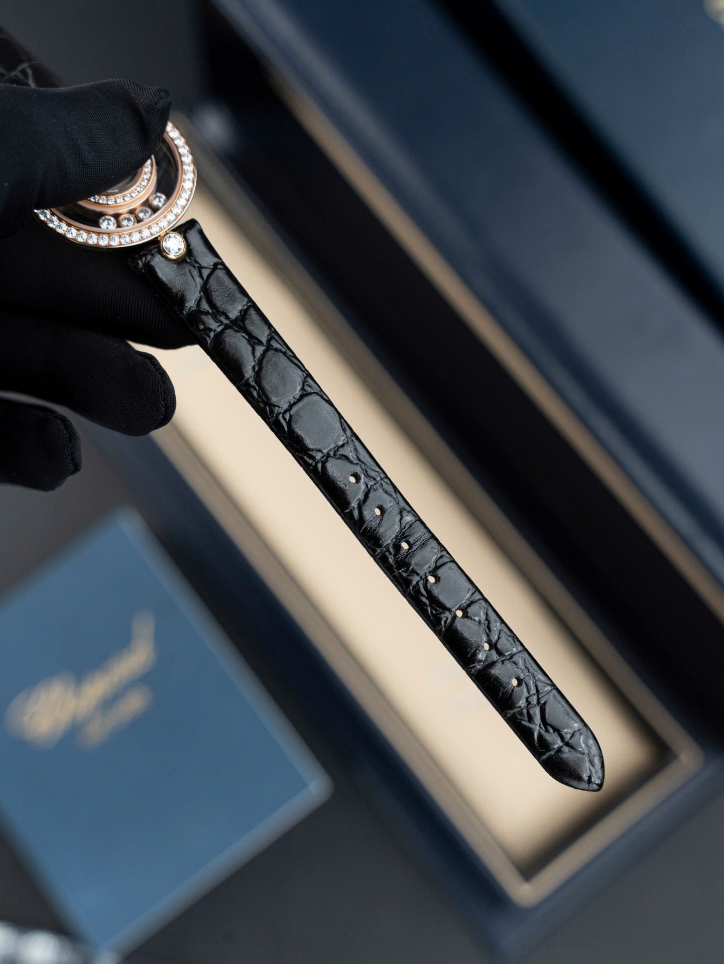 Chopard Happy 203857 Watch Full Moissanite Diamonds + 18K Gold Wrapped 36mm - Image 10