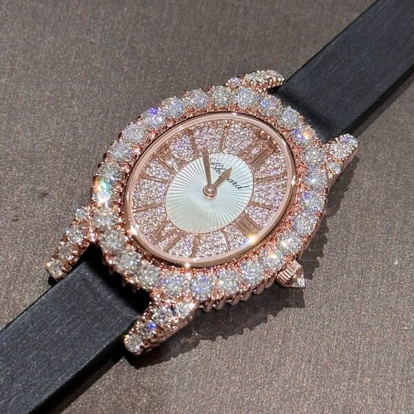 Chopard Gold Wrapped Women’s Watch Moissanite Diamonds 34mm - Image 2
