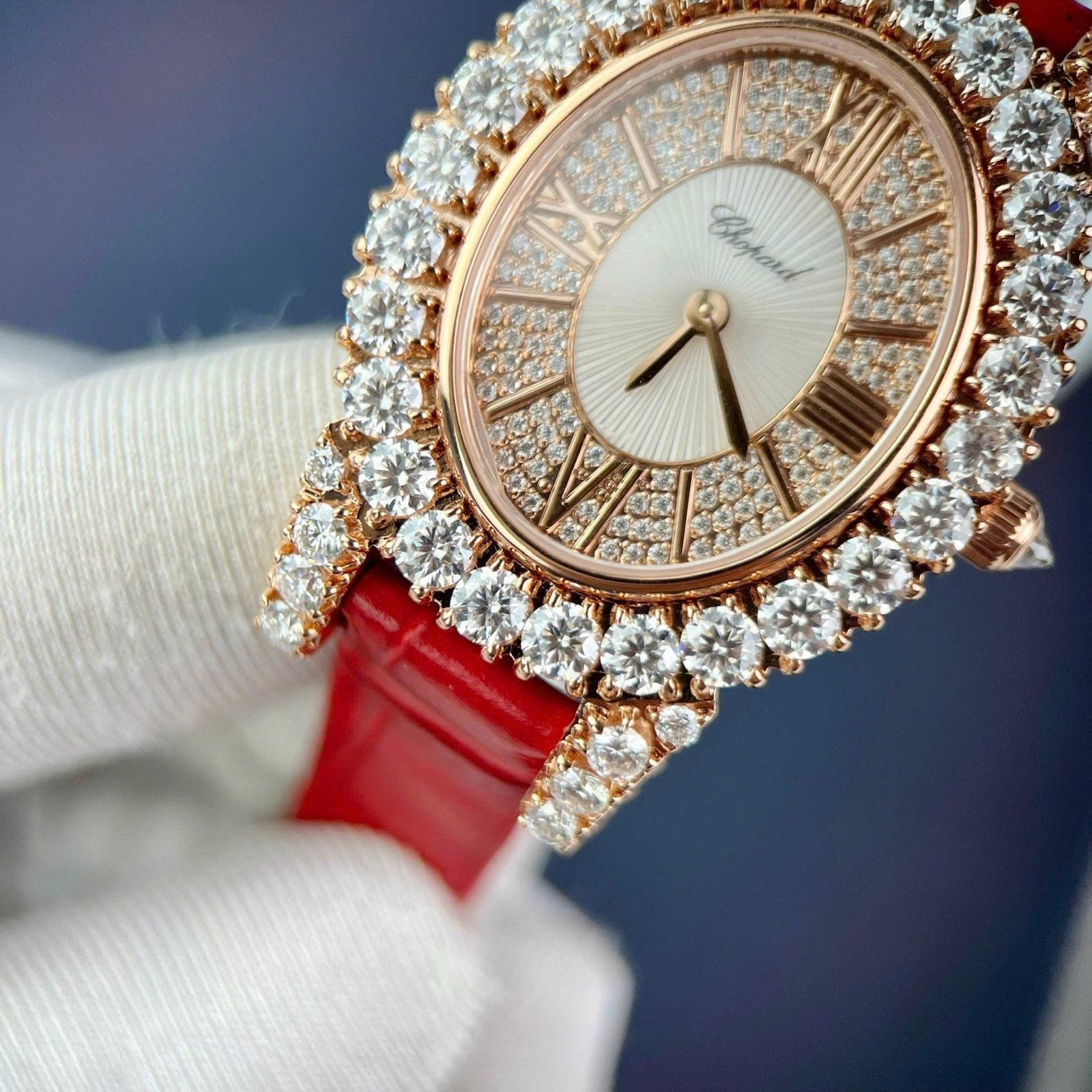 Chopard Women Watch Gold Wrapped And Moissanite Diamonds 34mm - Image 3