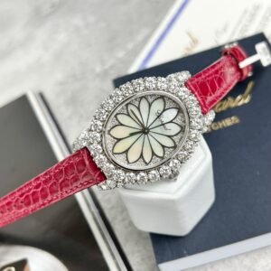 Chopard Women’s Watch Red Full Moissanite Diamond 34mm