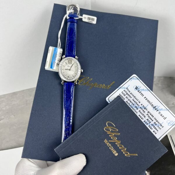 Chopard Women’s Watch With Diamond Moissanite Blue 34mm