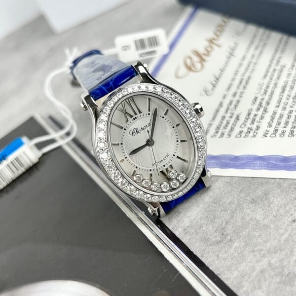 Chopard Women’s Watch With Diamond Moissanite Blue 34mm - Image 2