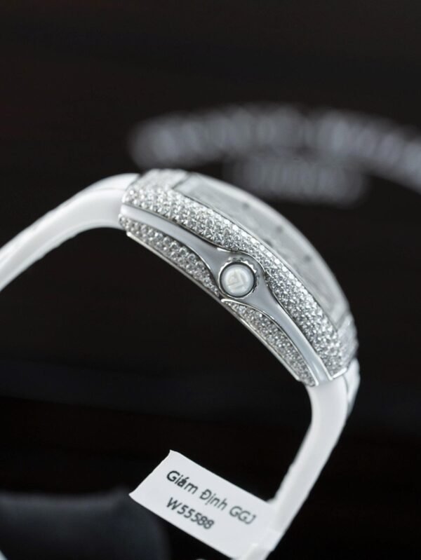 Franck Muller V32 White Watch Moissanite Diamonds 36mm - Image 4
