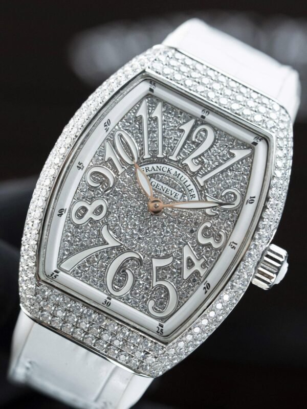 Franck Muller V32 White Watch Moissanite Diamonds 36mm - Image 2