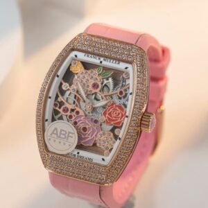 Franck Muller Watch Vanguard V32 Skeleton Pink Flower Dial 36mm