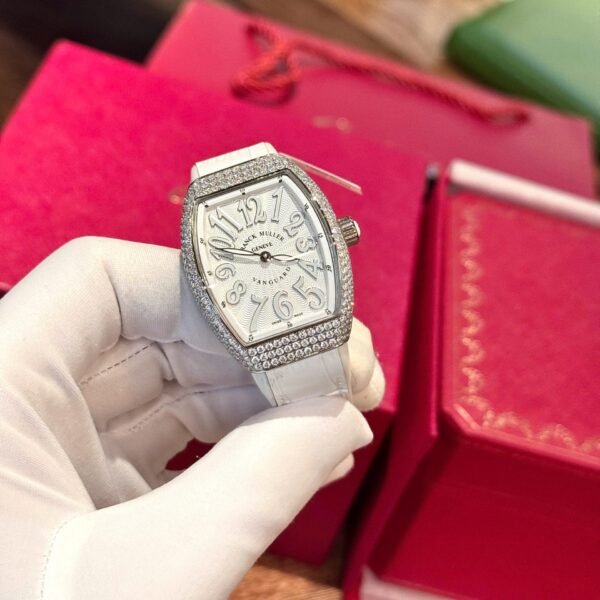 Franck Muller V32 Watch Custom Diamonds Moissanite 36mm - Image 4