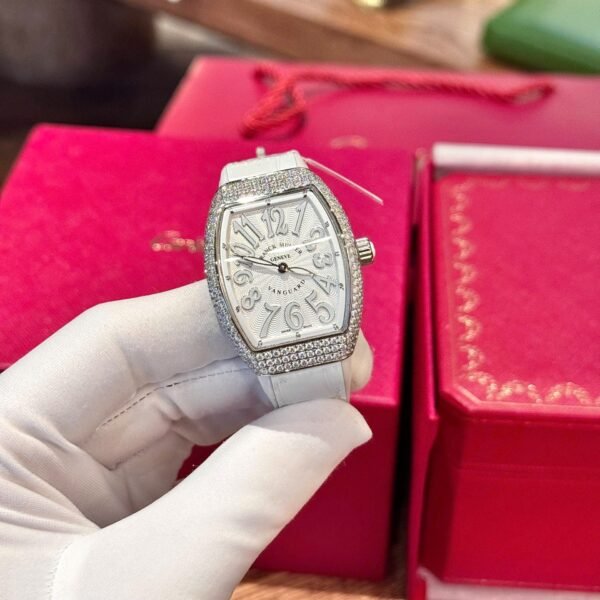 Franck Muller V32 Watch Custom Diamonds Moissanite 36mm - Image 3