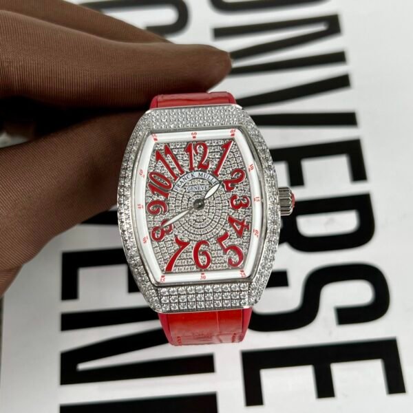Franck Muller V32 Watch Red Dial Rubber Strap  36mm - Image 2