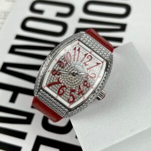 Franck Muller V32 Watch Red Dial Rubber Strap  36mm