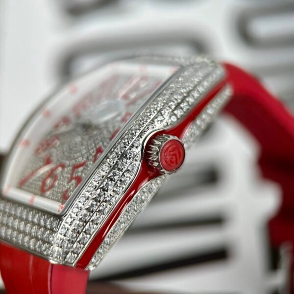 Franck Muller V32 Watch Red Dial Rubber Strap  36mm - Image 4