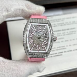 Franck Muller V32 Watch Pink Rubber Strap 36mm