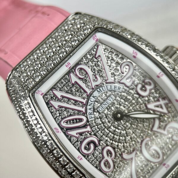 Franck Muller V32 Watch Pink Rubber Strap 36mm - Image 3