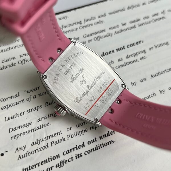Franck Muller V32 Watch Pink Rubber Strap 36mm - Image 6