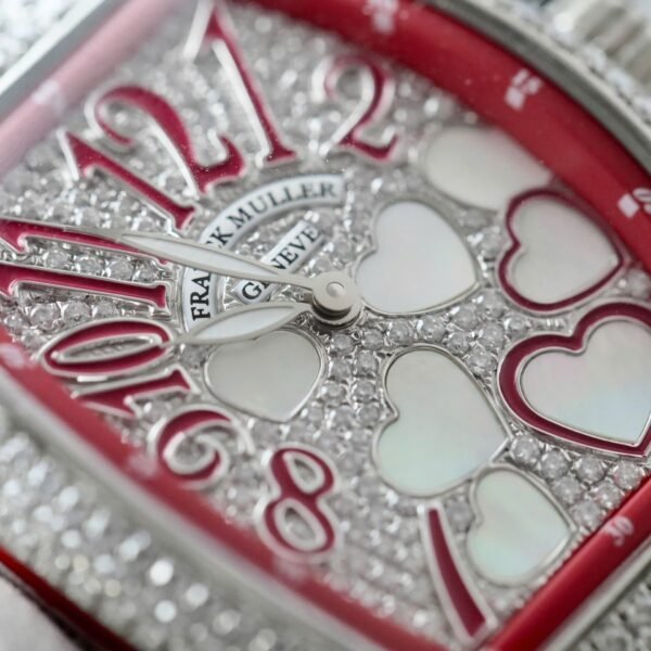 Franck Muller V32 Vanguard Lady Heart Red Watch Diamonds Moissanite 36mm - Image 3