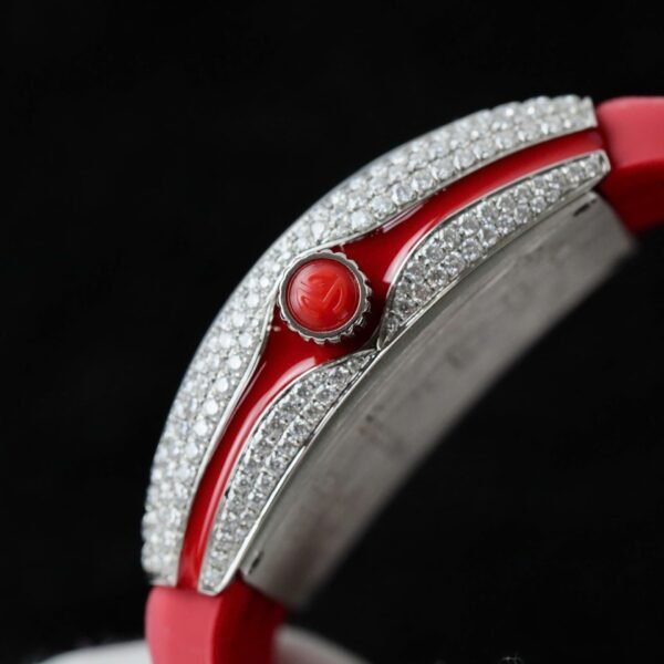 Franck Muller V32 Vanguard Lady Heart Red Watch Diamonds Moissanite 36mm - Image 5