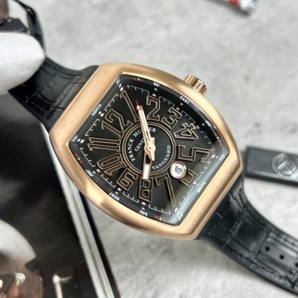 Franck Muller V45 Rose Gold Watch Black Dial 45mm - Image 2