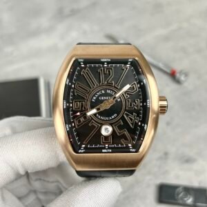 Franck Muller V45 Rose Gold Watch Black Dial 45mm