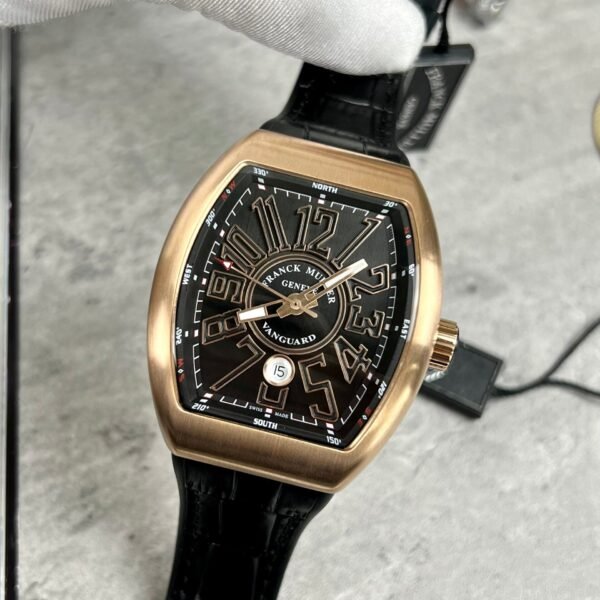 Franck Muller V45 Rose Gold Watch Black Dial 45mm - Image 3