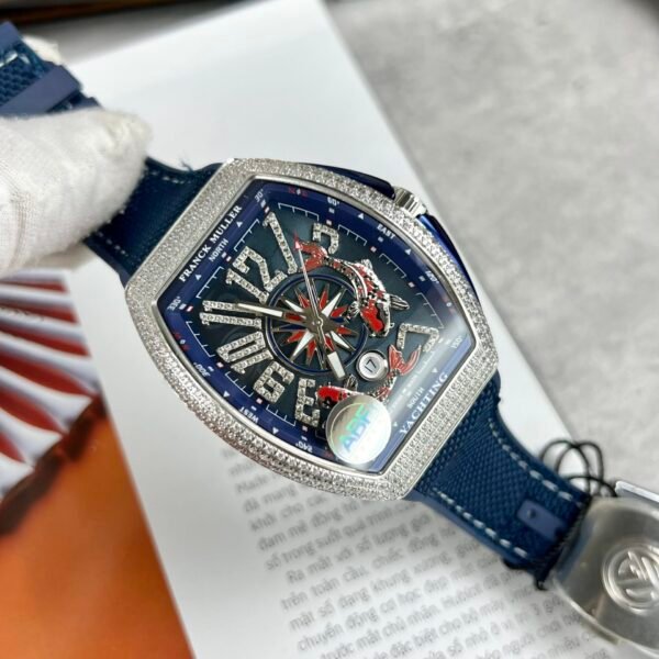 Franck Muller Vanguard V45 Watch Dial Blue 45mm - Image 2