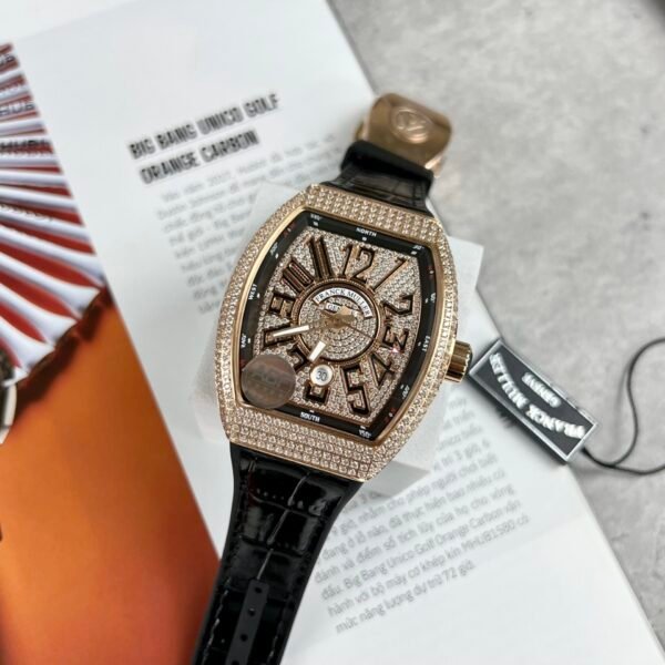 Franck Muller Vanguard V45 Watch With Full Rose Gold Diamonds 45mm - Image 2