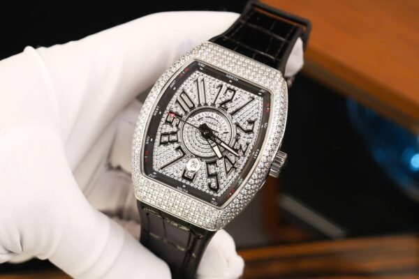Franck Muller Vanguard V45 SC Watch Full Diamond  45mm
