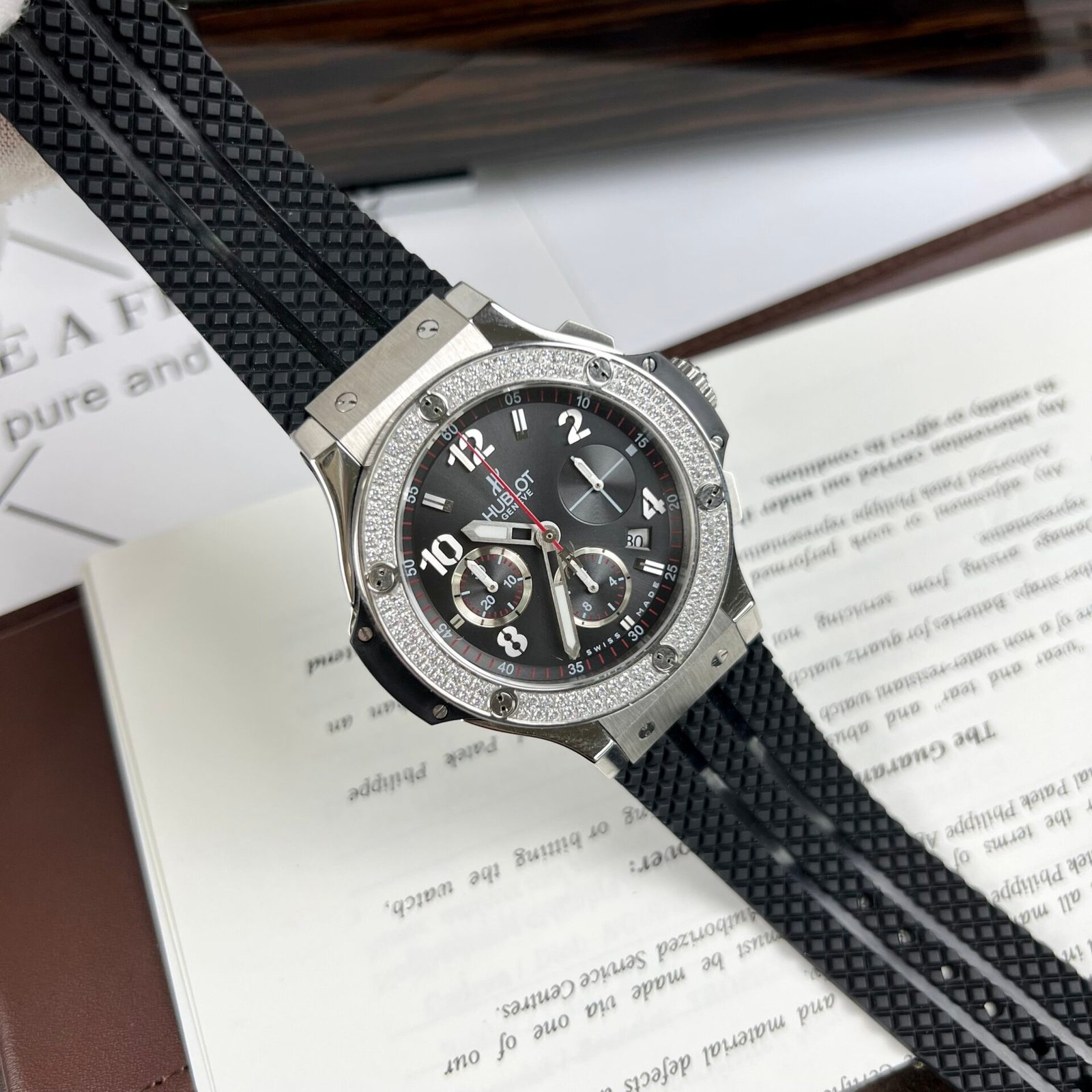 Hublot Watch Big Bang Chronograph With Diamond Bezel 44mm - Image 2