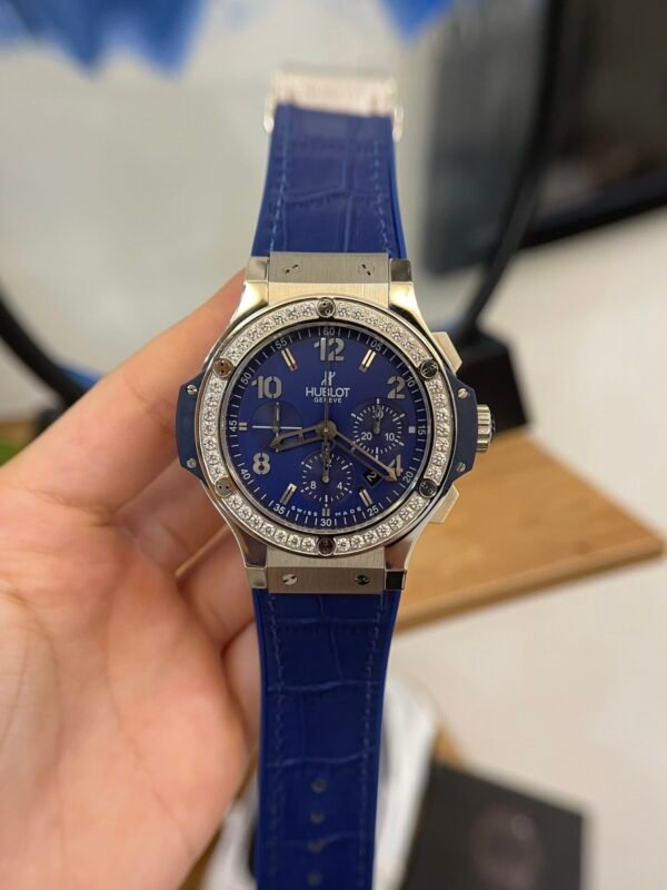 Hublot Big Bang Men Watch Blue With Diamond Bezel 44mm