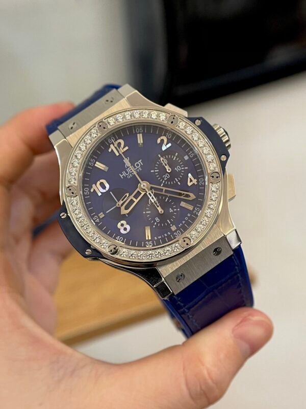 Hublot Big Bang Men Watch Blue With Diamond Bezel 44mm - Image 2
