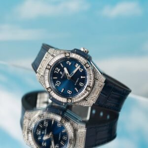 Hublot  Watch Big Bang  Blue With Full Diamond 39mm