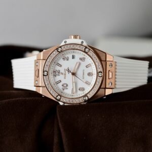 Hublot Big Bang  King Gold  Watch White Rubber Strap 39mm