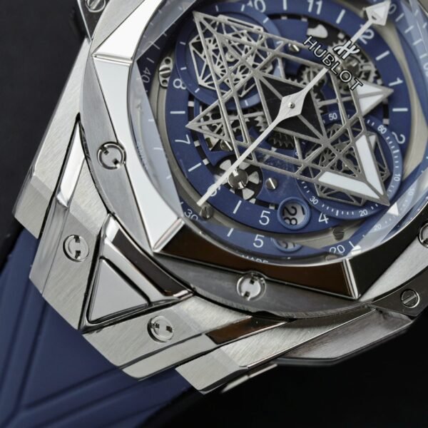 Hublot Big Bang Sang Bleu II Blue Watch Rubber Strap 45mm - Image 6