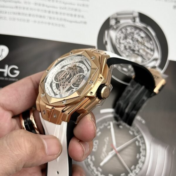 Hublot Watch Big Bang Sang Bleu II King Gold White Dial 45mm - Image 7