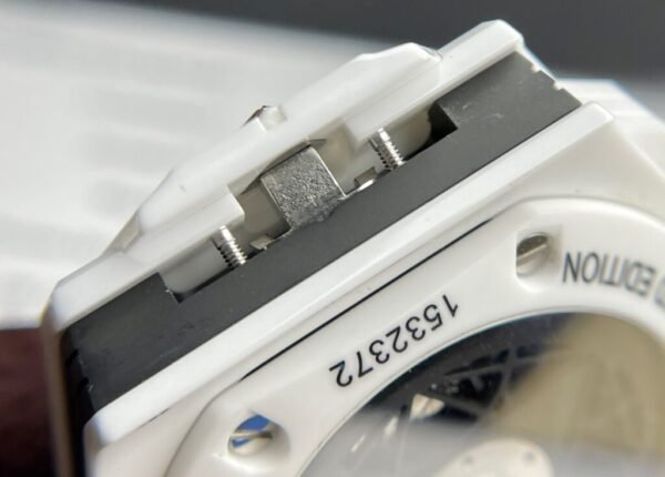 Hublot Big Bang Sang Bleu Watch White Ceramic Rubber Strap 45mm - Image 8