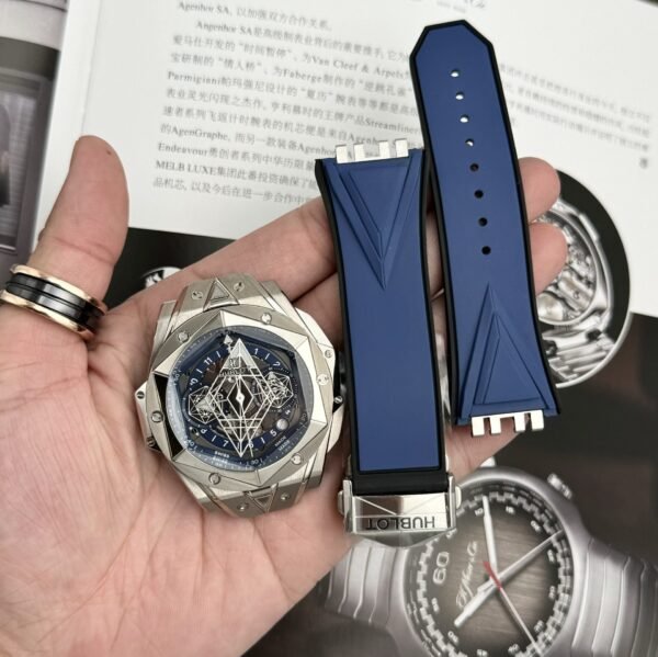 Hublot Watch Big Bang Sang Bleu II Titanium Blue Dial 45mm - Image 2