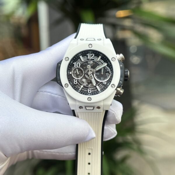 Hublot Watch Big Bang Unico White Ceramic Rubber Strap 42mm