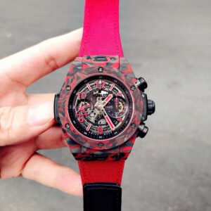 Hublot Big Bang Unico Red Carbon  Watch Fabric Strap 45mm