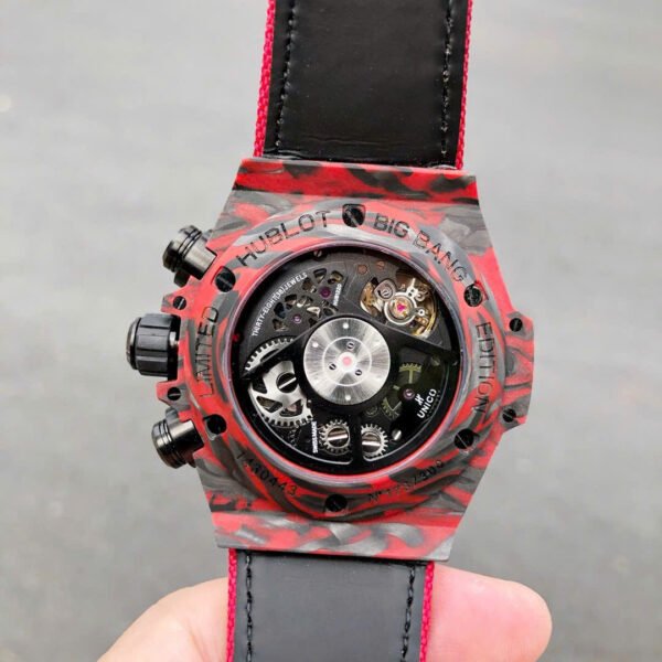 Hublot Big Bang Unico Red Carbon  Watch Fabric Strap 45mm - Image 5