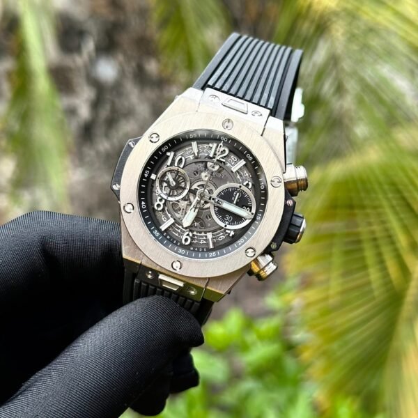 Hublot Watch Big Bang Unico Titanium Black Rubber Strap 44mm - Image 3