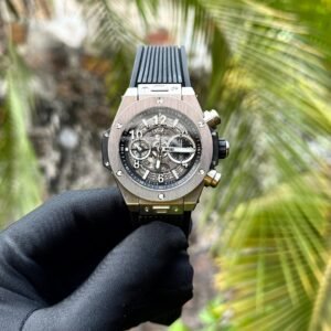 Hublot Watch Big Bang Unico Titanium Black Rubber Strap 44mm