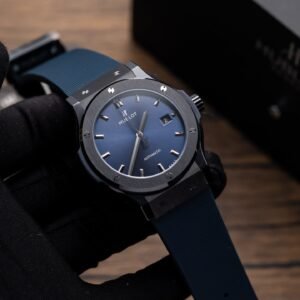 Hublot Classic Fusion Ceramic Blue Dial Rubber Strap 42mm
