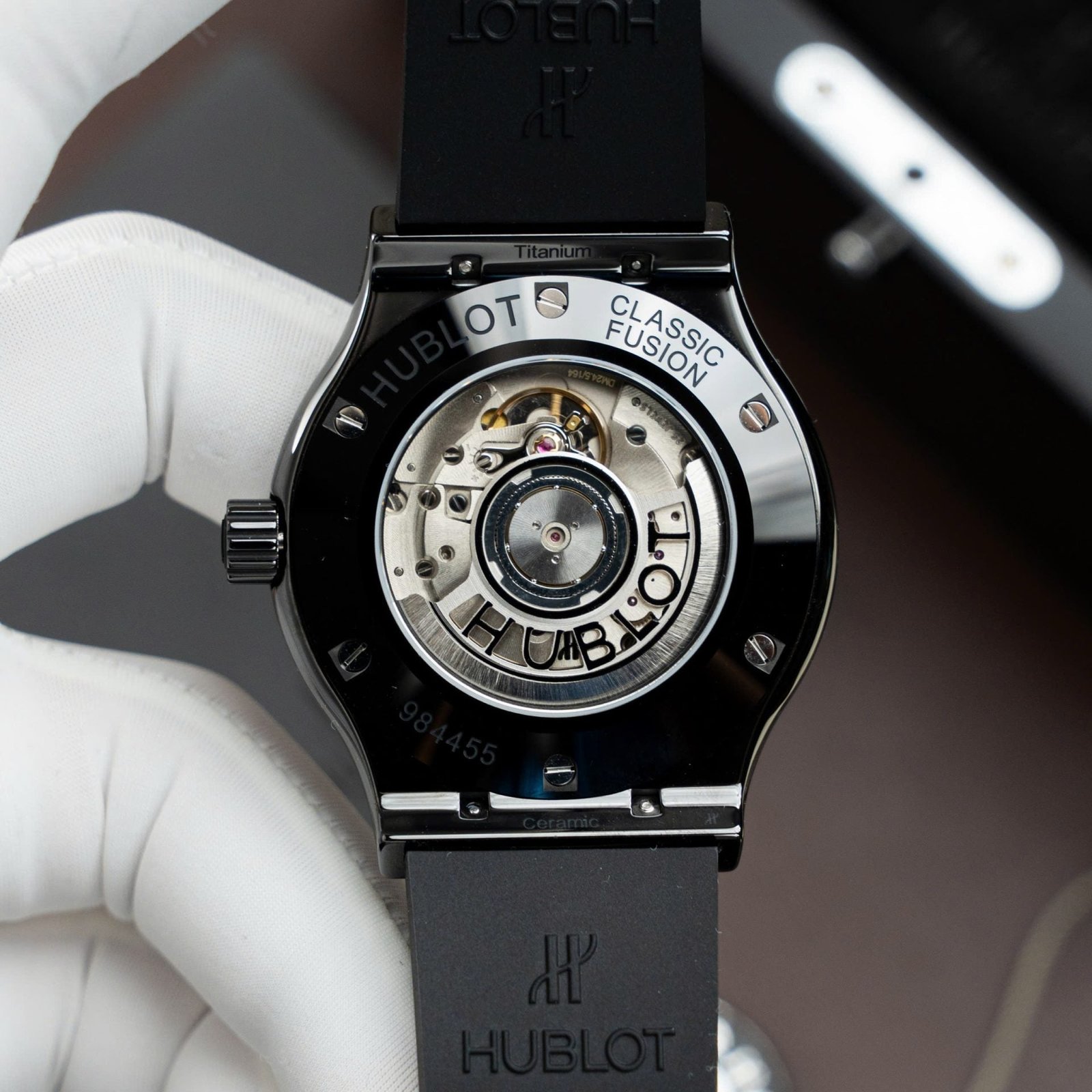 Hublot Classic Fusion Ceramic Black Rubber Strap Watch 42mm - Image 7