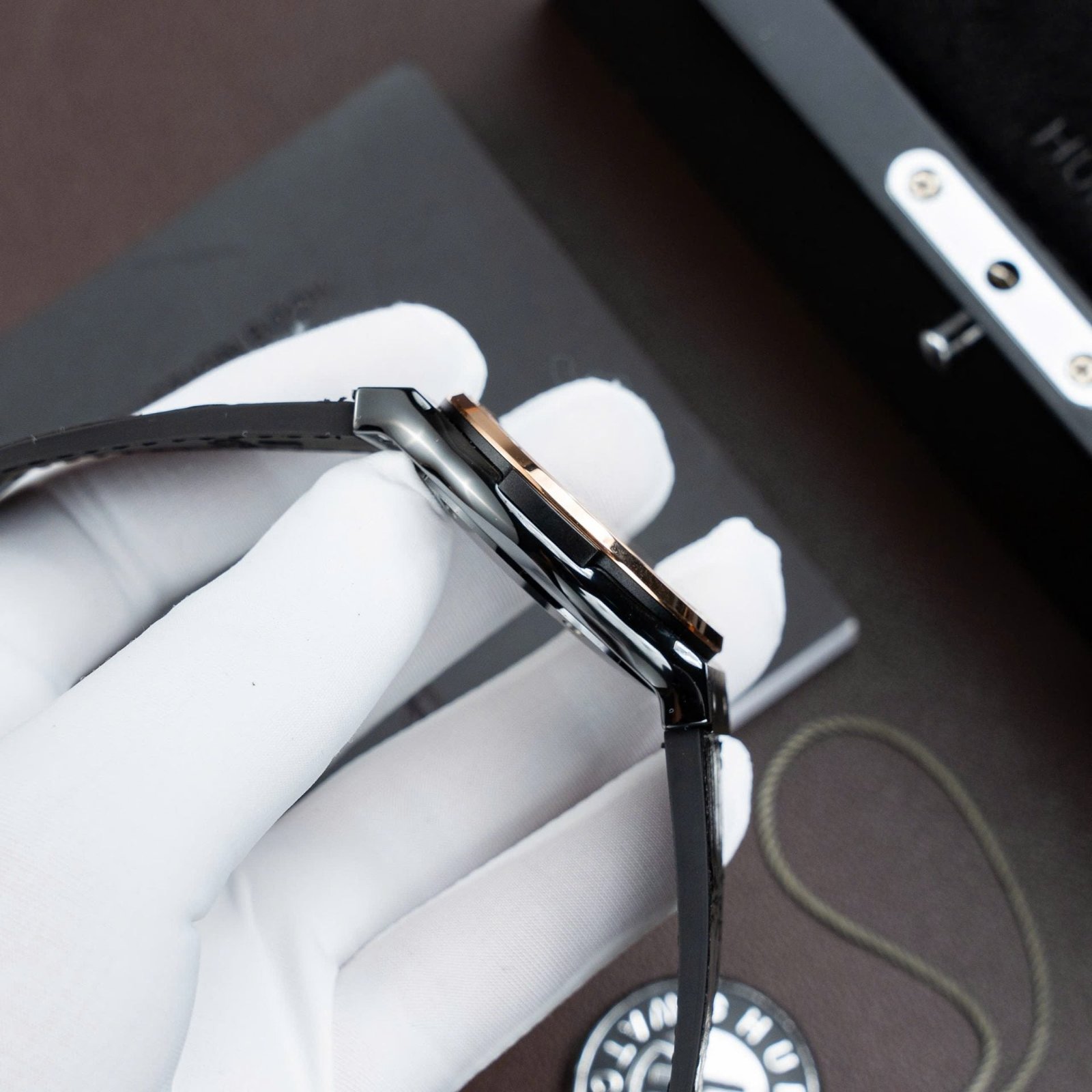 Hublot Classic Fusion Ceramic King Gold Watch Movement SW300 Swiss Made 42mm - Image 6