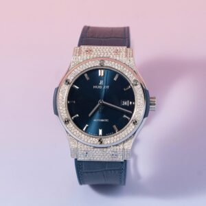 Hublot Watch Classic Fusion Full Natural Diamond Blue Dial 42mm