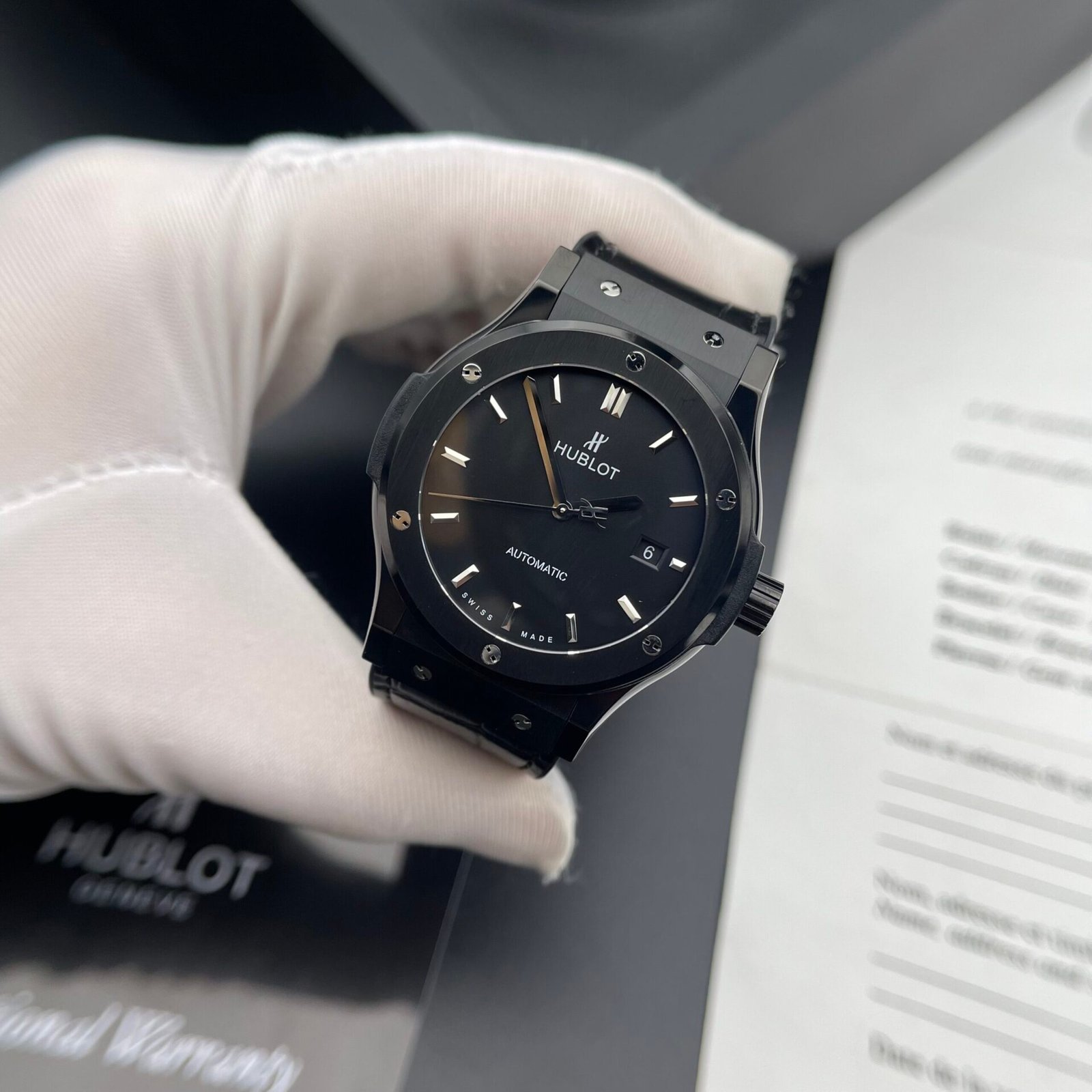 Hublot Classic Fusion Ceramic Watch Black Dial 42mm