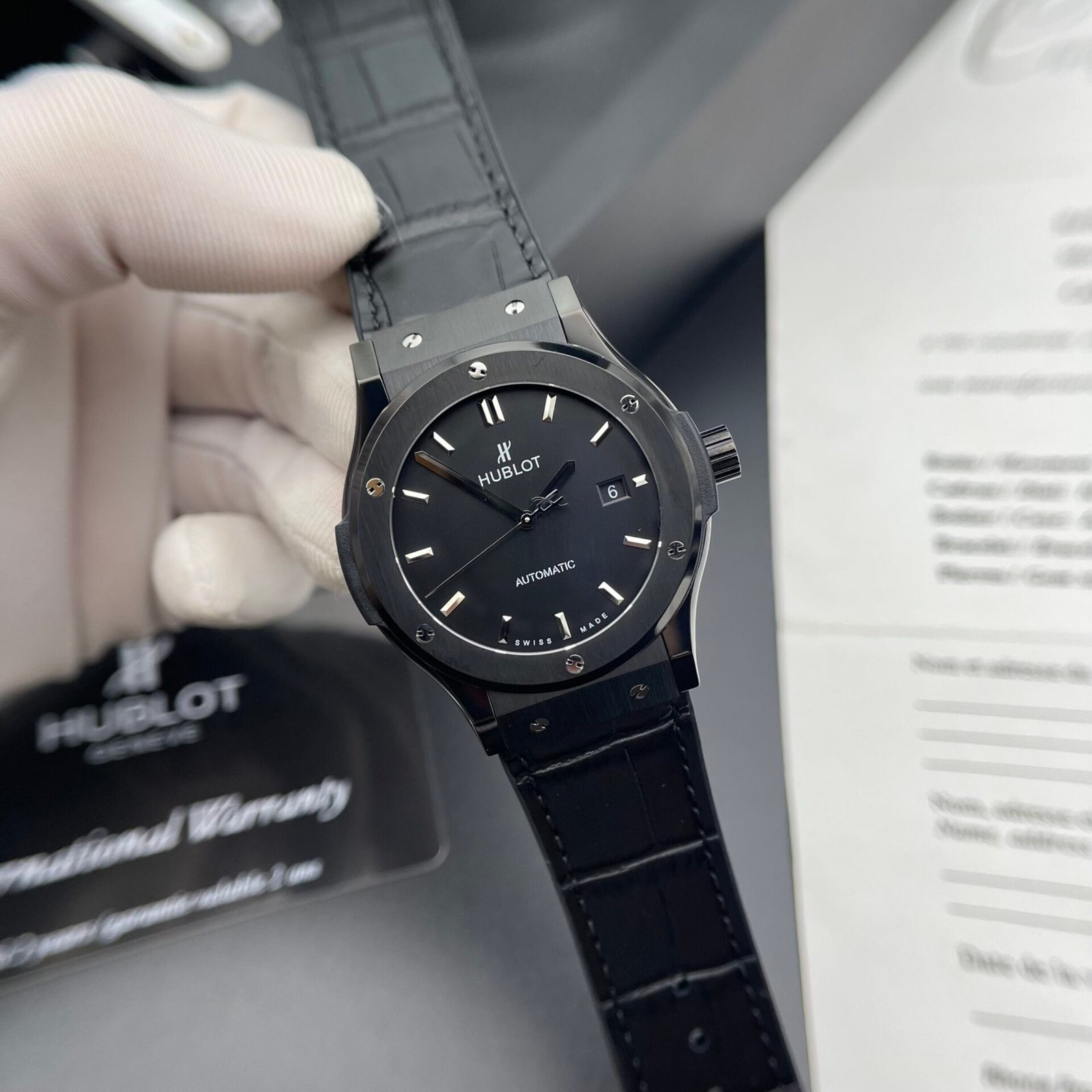 Hublot Classic Fusion Ceramic Watch Black Dial 42mm - Image 3