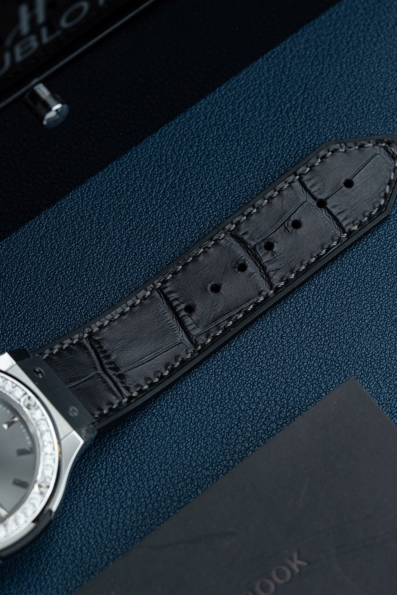 Hublot Classic Fusion Dial Gray Watch Bezel Diamonds Moissanite 38mm - Image 11