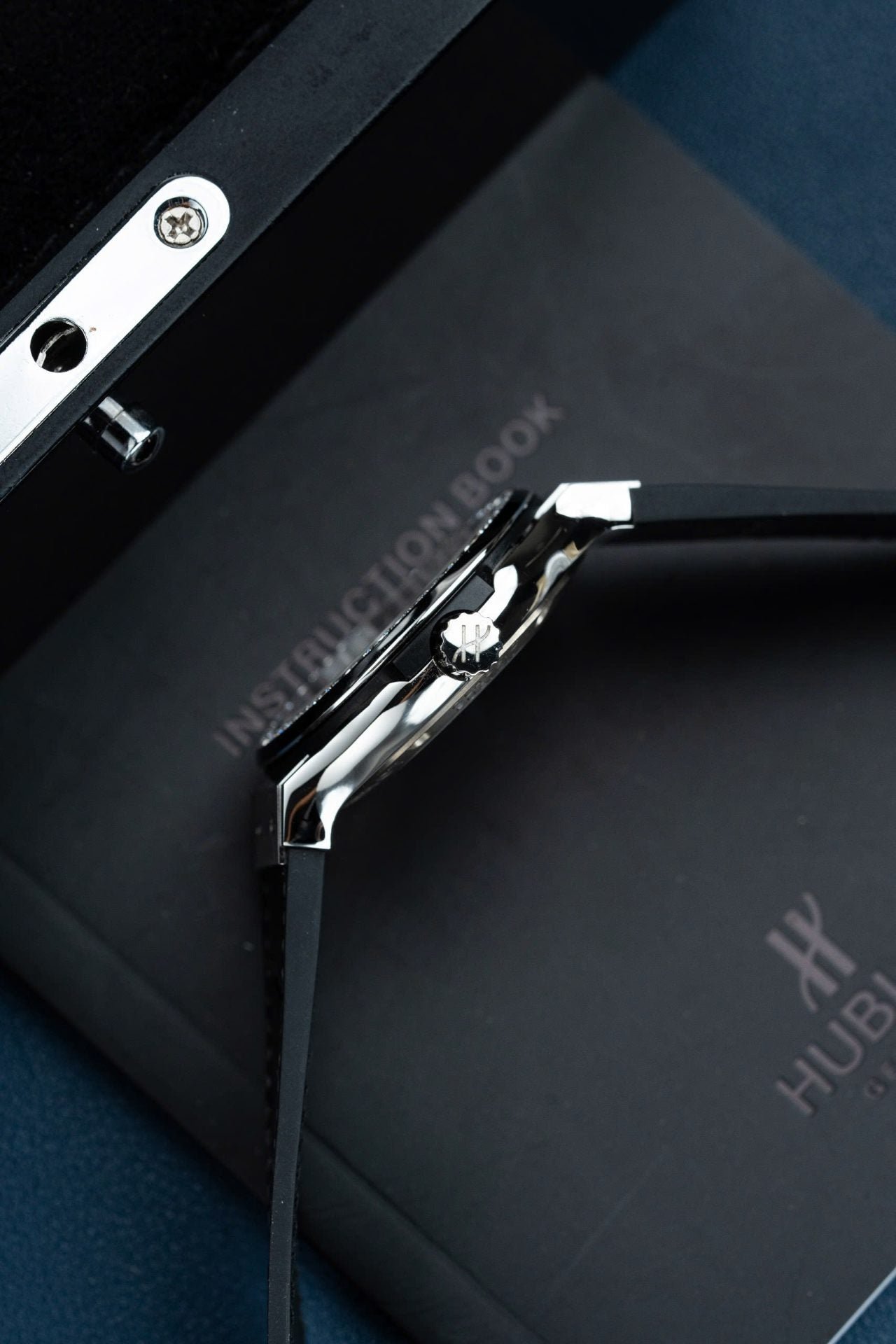 Hublot Classic Fusion Dial Gray Watch Bezel Diamonds Moissanite 38mm - Image 7