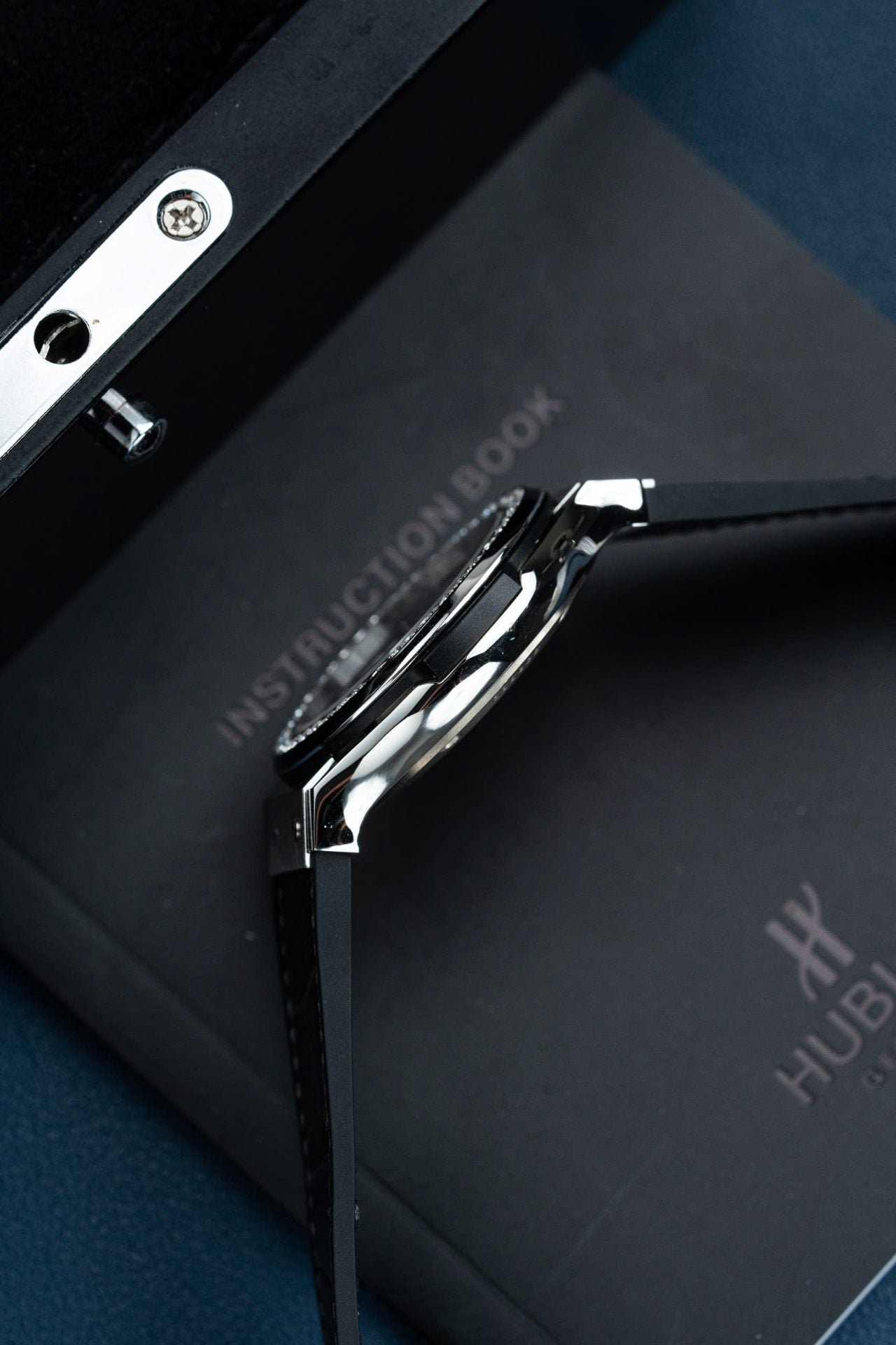 Hublot Classic Fusion Dial Gray Watch Bezel Diamonds Moissanite 38mm - Image 8