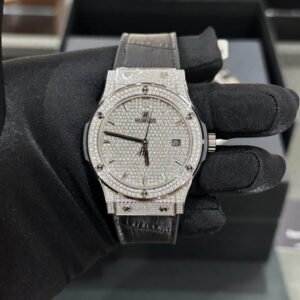 Hublot  Watch Classic Fusion  Full Moissanite Diamonds 42mm
